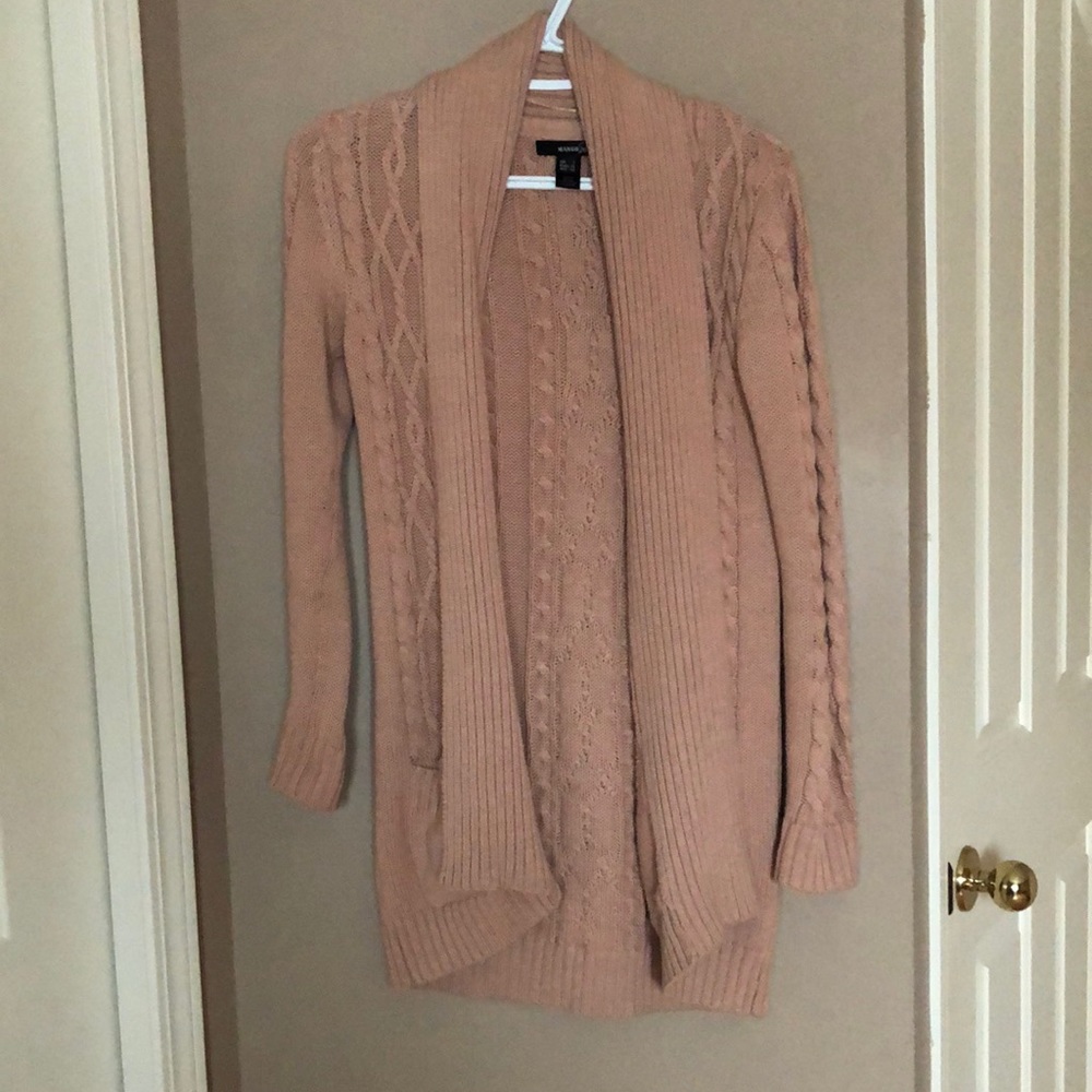 Pink Mid-length Cardigan